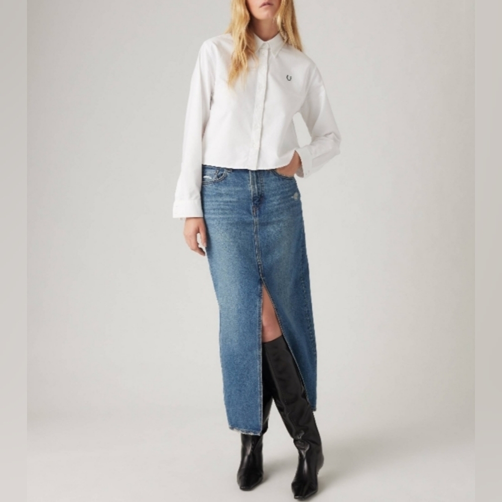 Levi's Ankle Column Denim Skirt